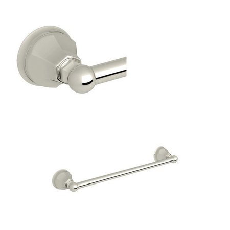 ROHL Palladian Wall Mounted 18" Single Towel Bar Rail In Polished Nickel A6886/18PN
